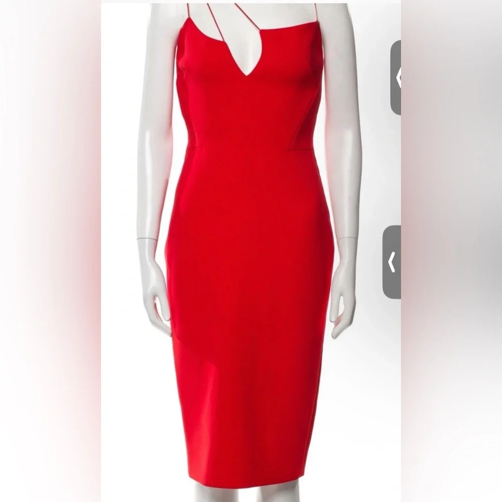 Victoria Beckham Striking Red Backless Dress Medium US6 - Picture 3 of 3